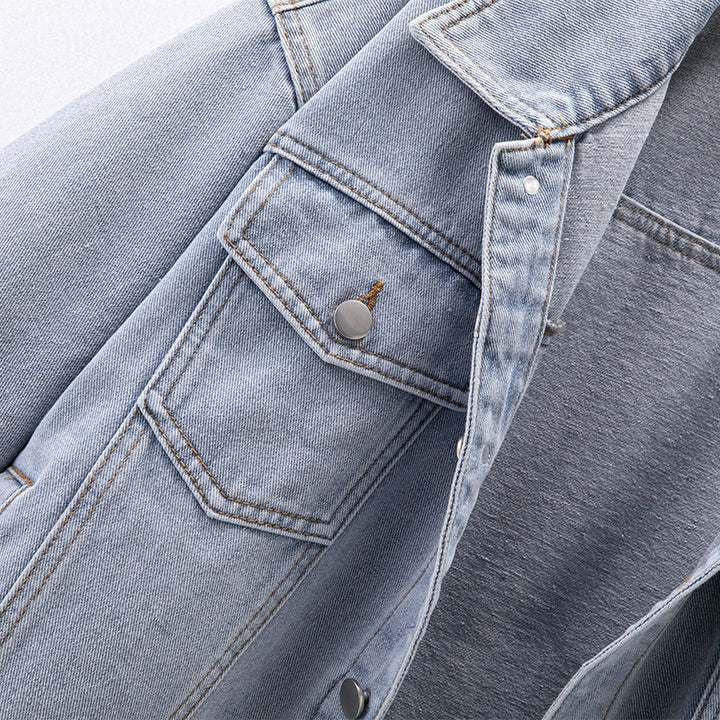 Veste en jean décontractée pour femmes dans une coupe oversize moderne avec poches poitrine Chic & Stil