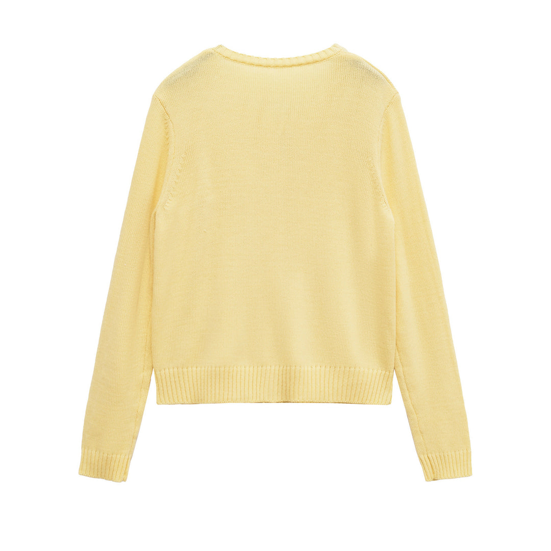 Lightweight knitted cardigan for women with wooden buttons Lune London