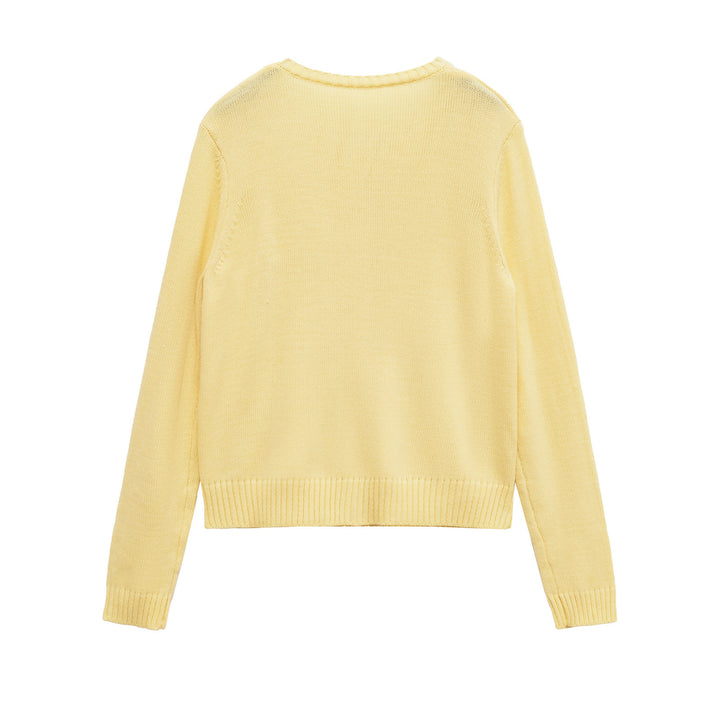 Lightweight knitted cardigan for women with wooden buttons Lune London