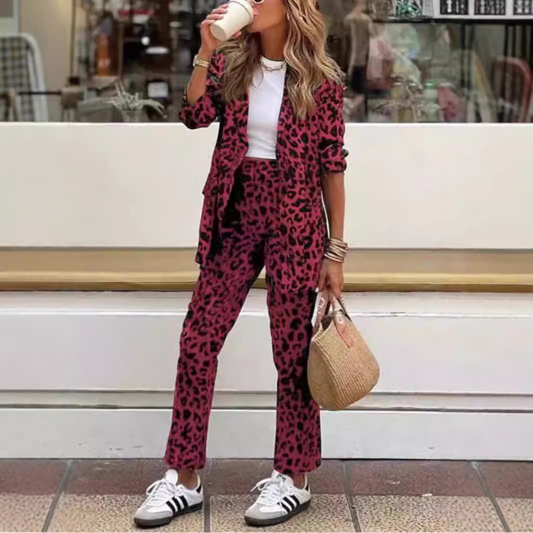Veste Blazer Élégante Femme en Imprimé Animal Moderne Chic & Stil