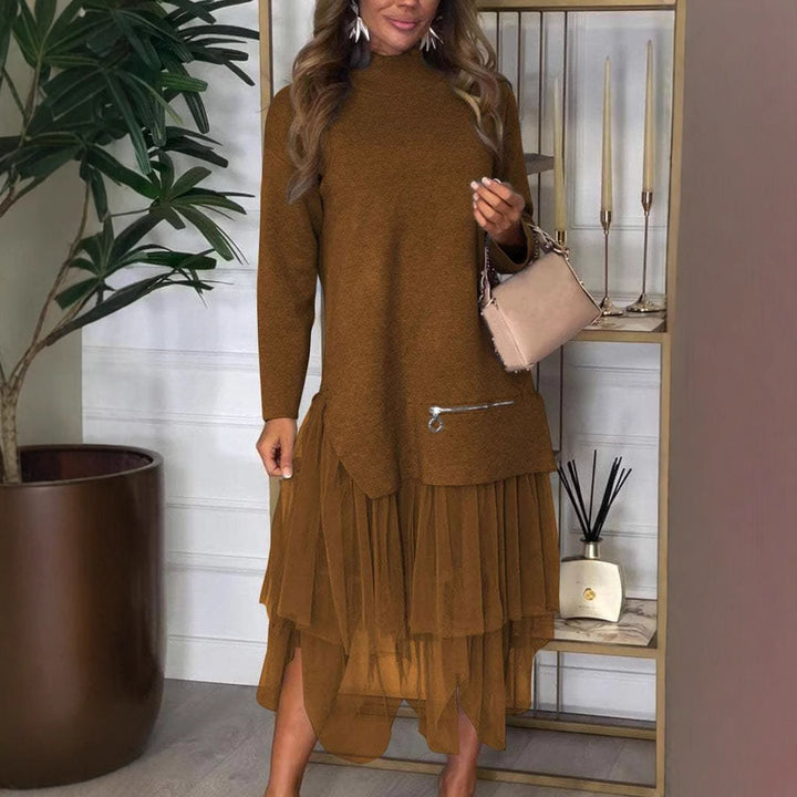 Robe hoodie pour femmes avec garniture en tulle Chic & Stil