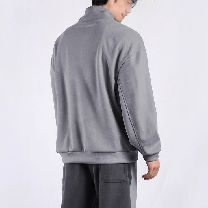 Women's sweater with modern high collar and relaxed cut Lune London