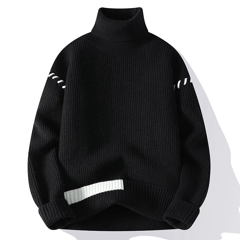 Thick turtleneck sweater for women with decorative details on the sleeves Lune London