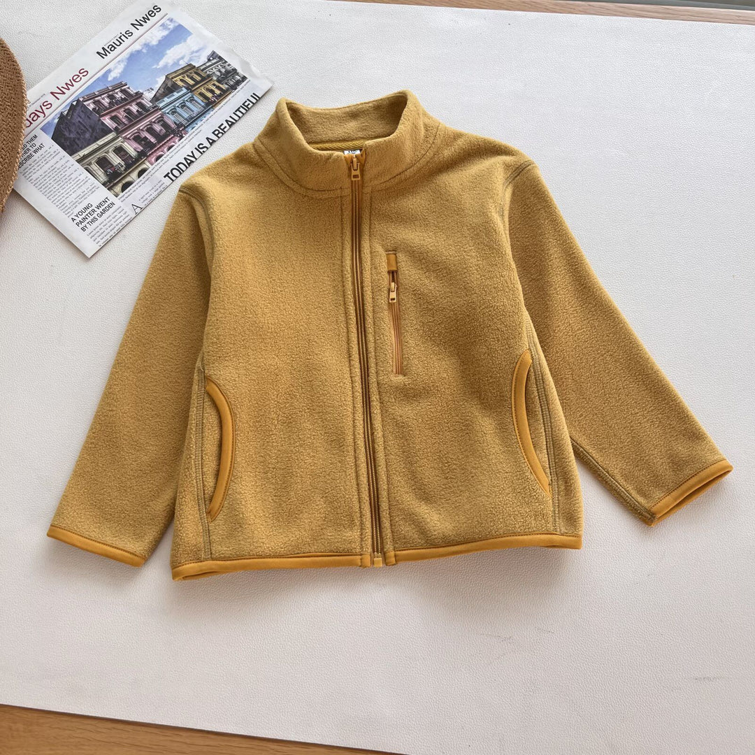Veste en polaire pour femmes avec col haut et poches zippées pratiques Chic & Stil