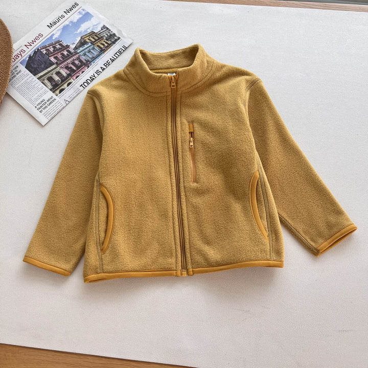 Veste en polaire pour femmes avec col haut et poches zippées pratiques Chic & Stil