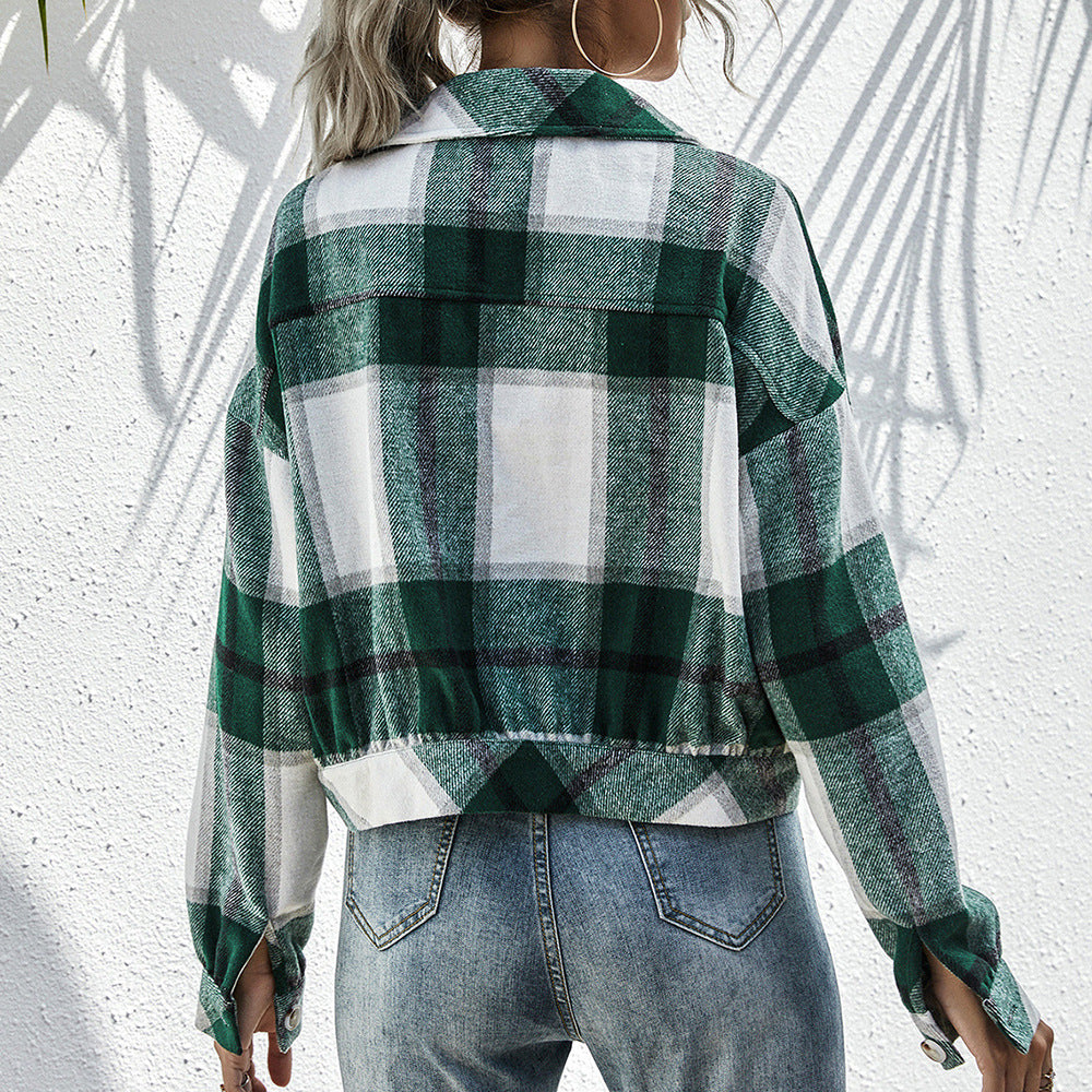 Lune London Plaid Casual Flannel Jacket for Women