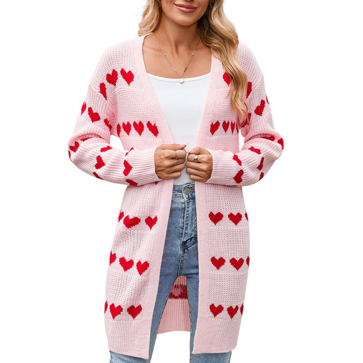 Cardigan pour femmes avec motif en forme de cœur Chic & Stil