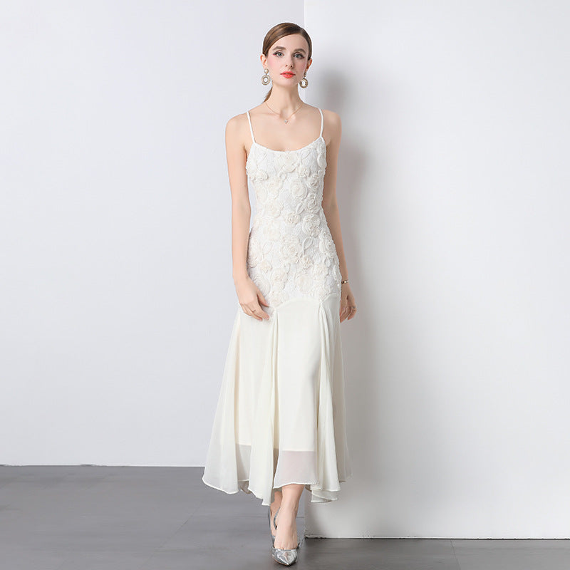 Ladies Elegant Evening Dress Floral Embellished Lune London
