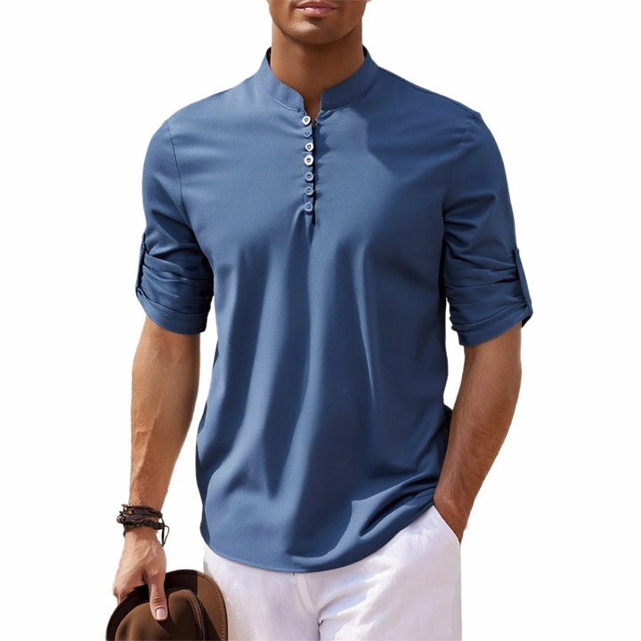 Shirt for men with modern buttons and practical rolled-up sleeves Lune London