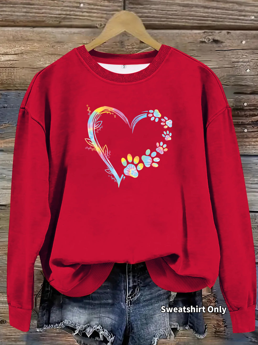 Sweatshirt femme avec motif cœur floral et coupe confortable Chic & Stil