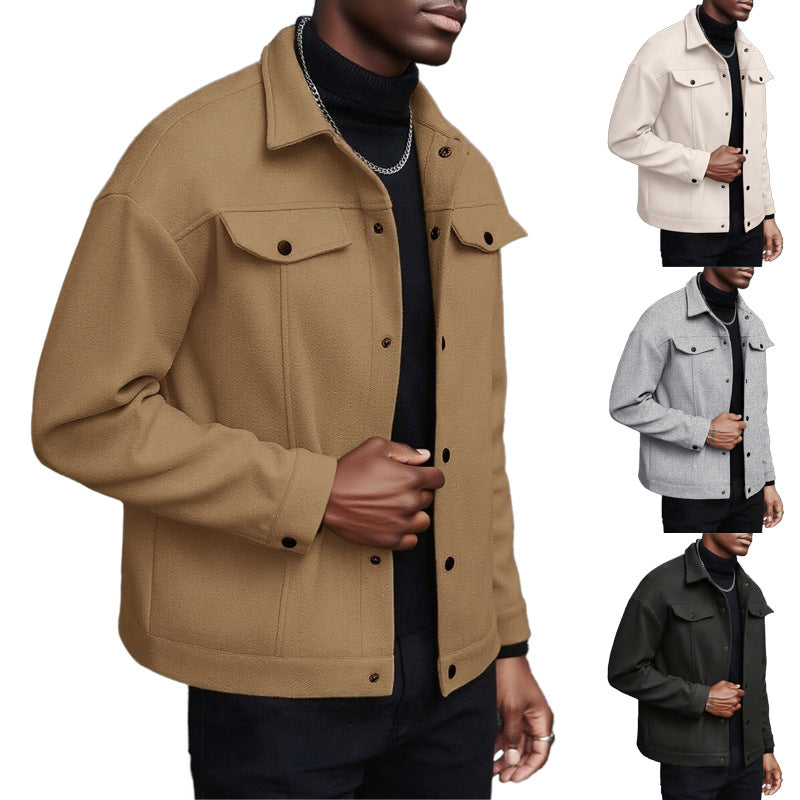 Casual transition jacket for men with practical pockets and modern collar Lune London