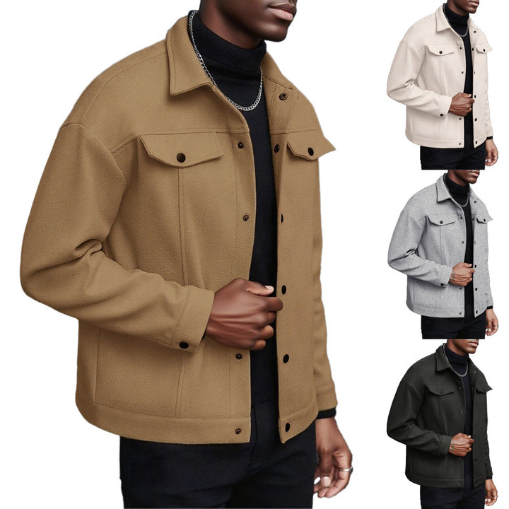Casual transition jacket for men with practical pockets and modern collar Lune London
