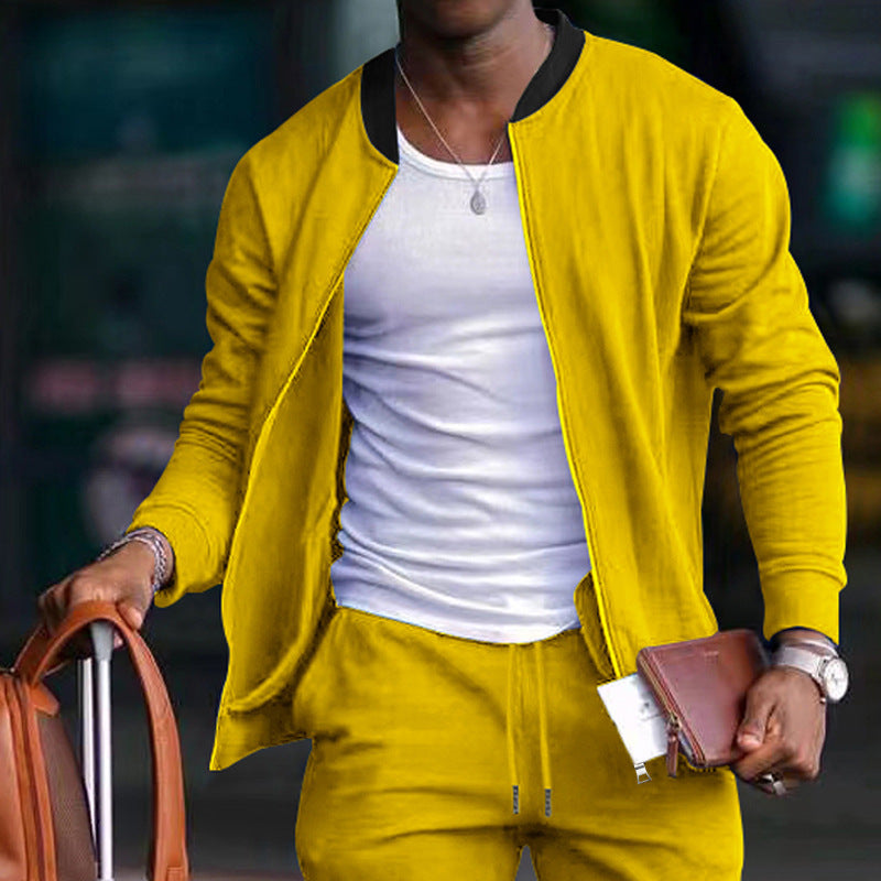 Sporty bomber jacket for men with elastic inserts and practical zipper Lune London
