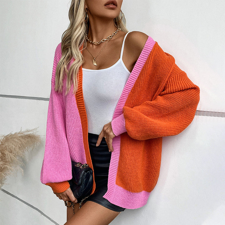 Casual knitted cardigan for women with asymmetrical design and structured knit Lune London
