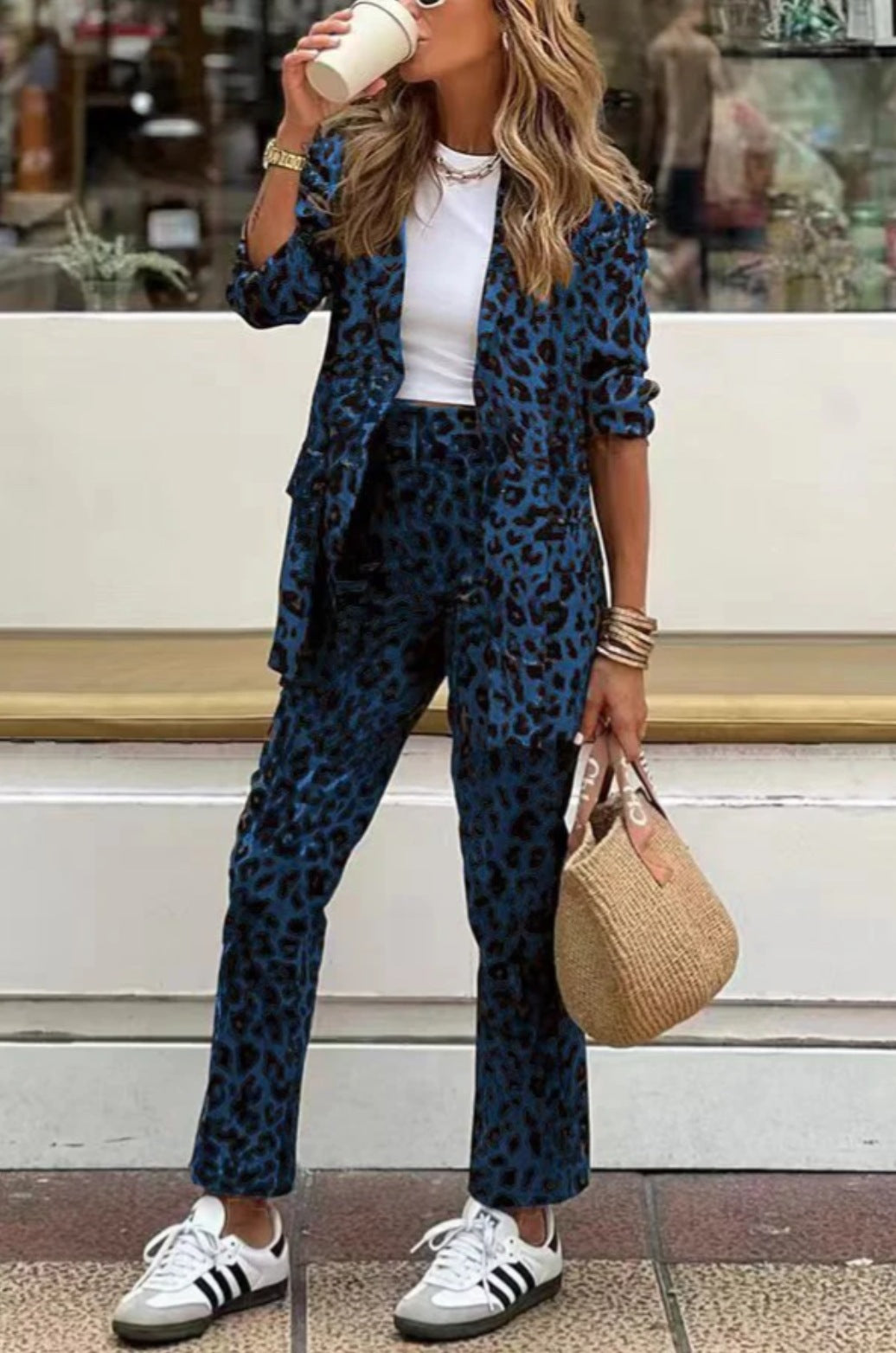 Veste Blazer Élégante Femme en Imprimé Animal Moderne Chic & Stil
