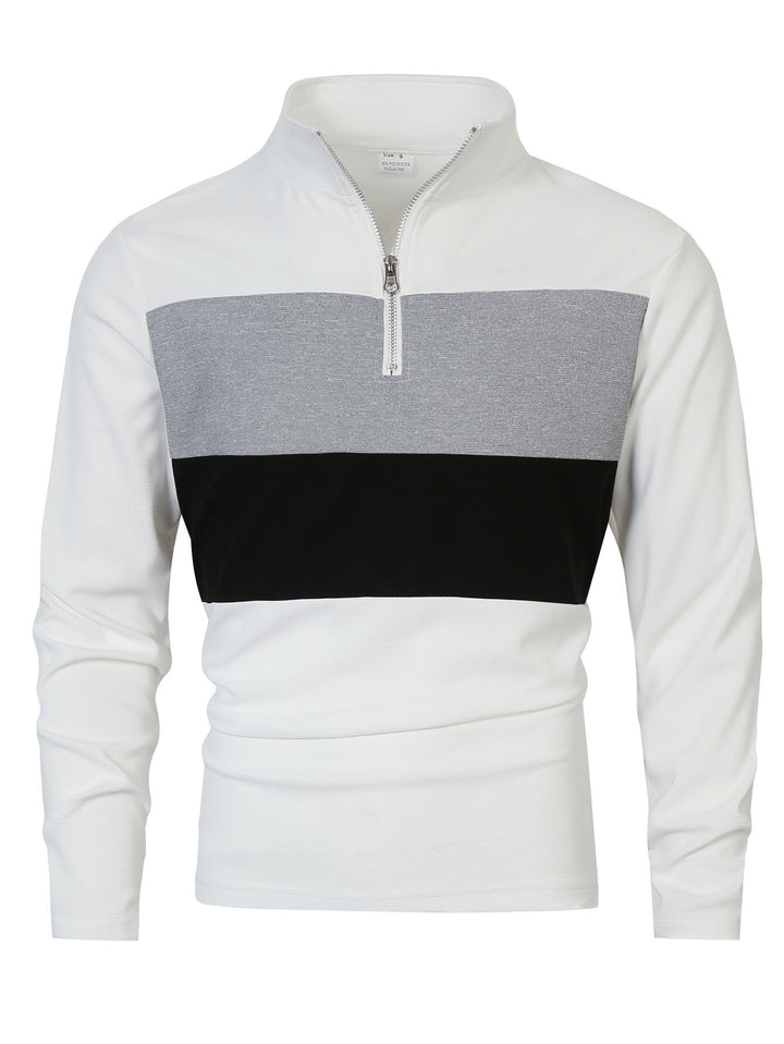 Pull-over zippé pour hommes avec une coupe de couleur tendance et un style confortable Lune London