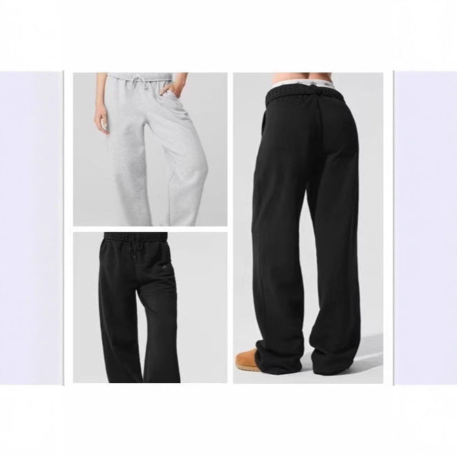 Women's relaxed leisure pants with soft fleece and practical pockets Chic & Stil