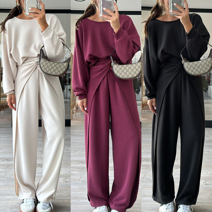 Women’s set with an elegant crepe design and a loose fit Lune London