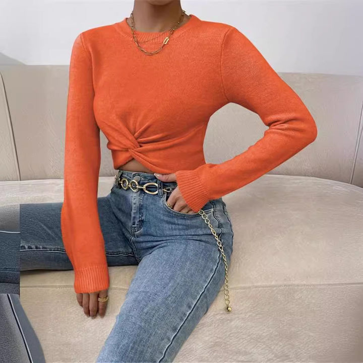 Women's cropped clothing with an elegant knot at the front Lune London