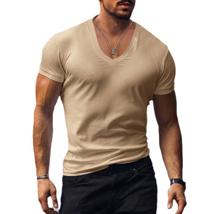 Men's casual V-neck t-shirt Chic und Style