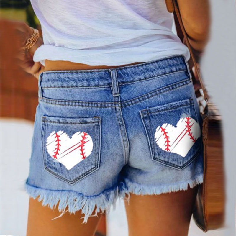 Ladies shorts in destroyed design Lune London