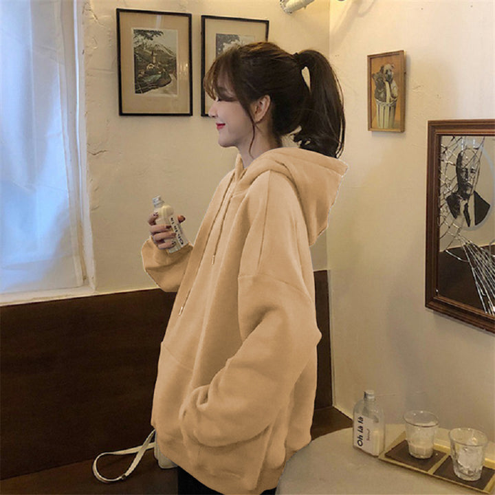 Women's cozy oversized hoodie with high collar and practical kangaroo pockets Lune London