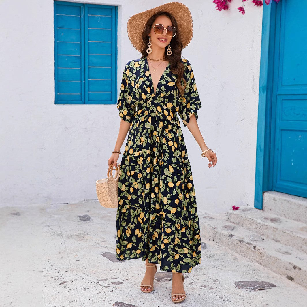 Chic and style flared maxi dress for women