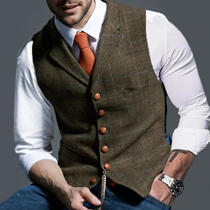 Men's Elegant Traditional Waistcoat Made Of High-Quality Fabric Lune London