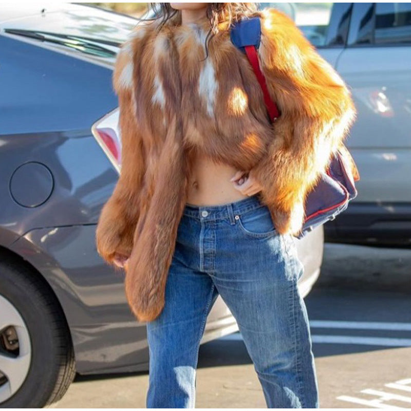 Ladies Lune London Faux Fur Jacket