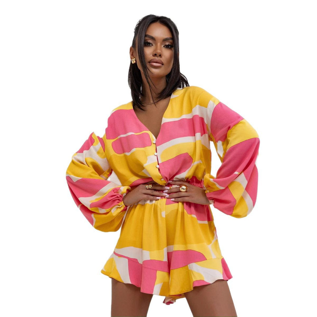 Lune London Floral Pattern Women's Blouse Dress