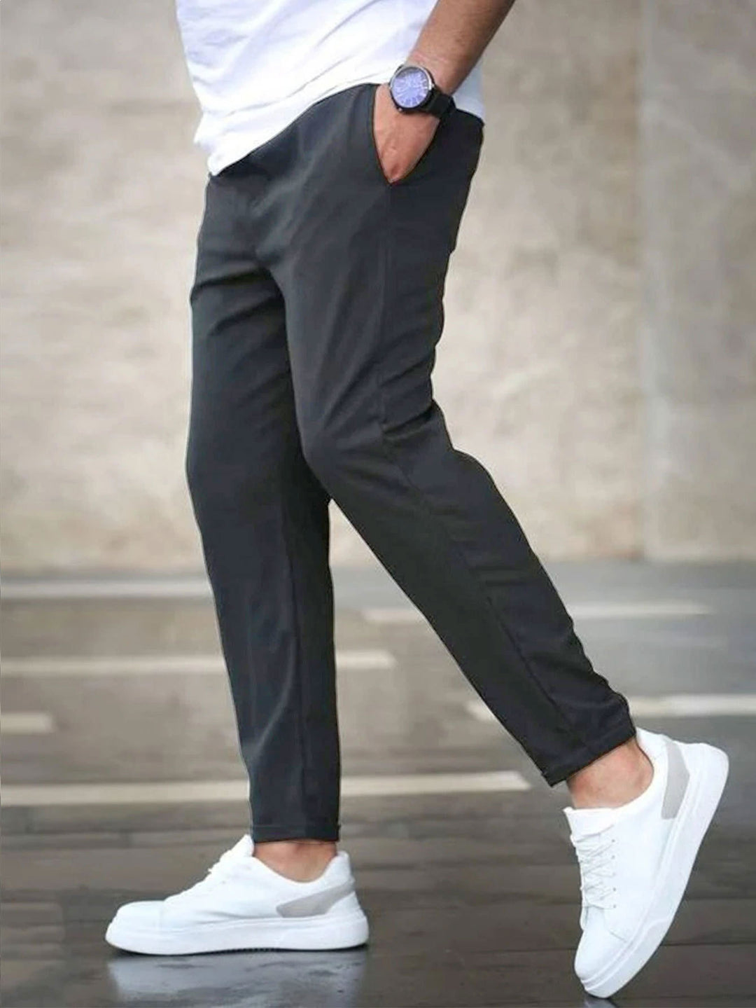 Casual chino pants for men with elastic waist Lune London