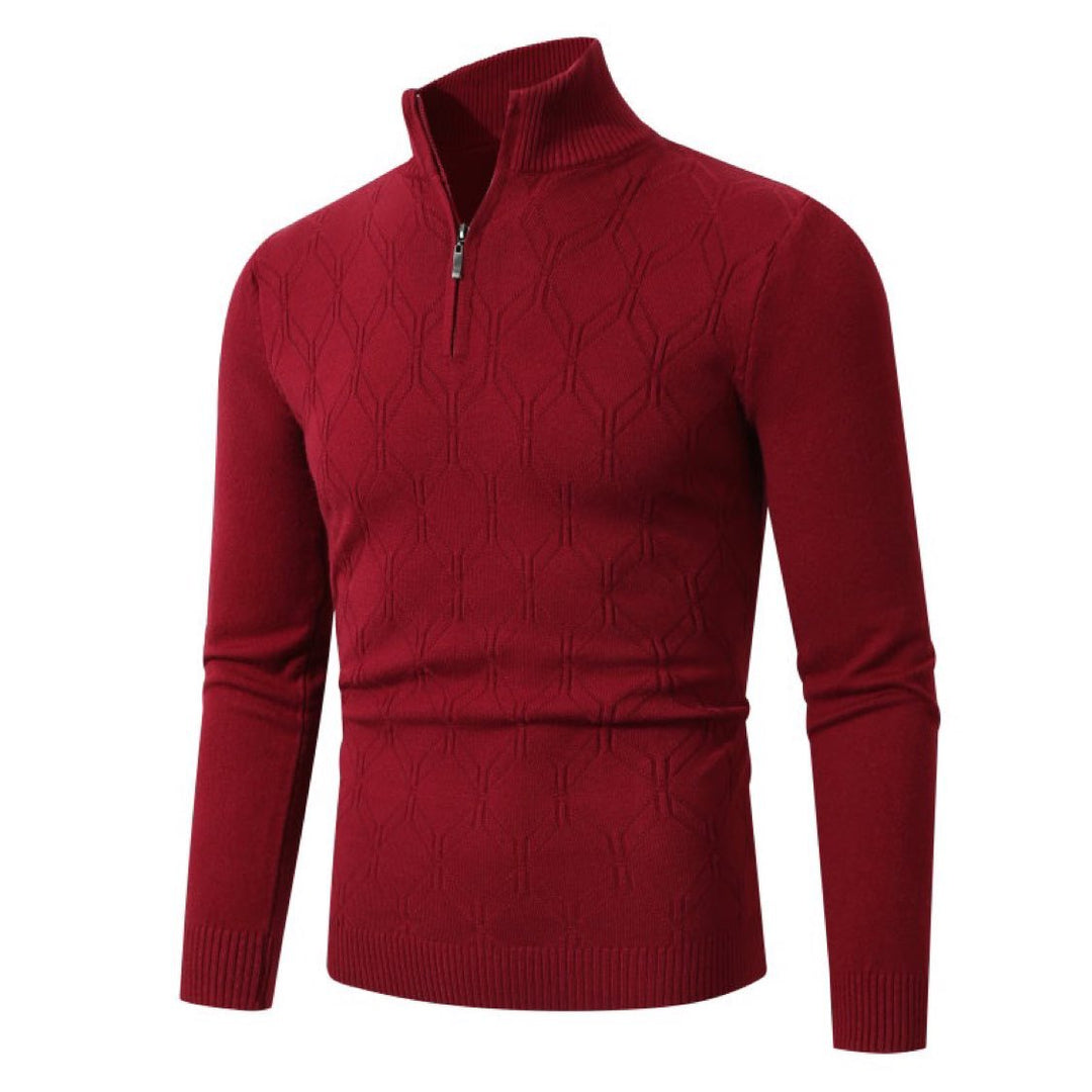 Men's knitted sweater with a modern textured pattern Lune London
