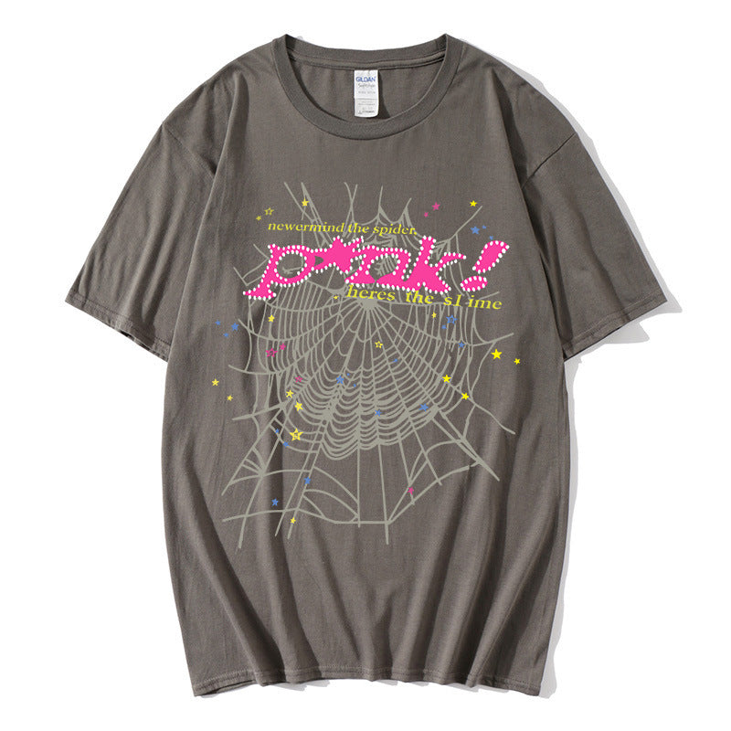 Women's casual T-shirt with creative spider web design Chic & Stil