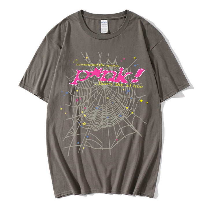 Women's casual T-shirt with creative spider web design Chic & Stil