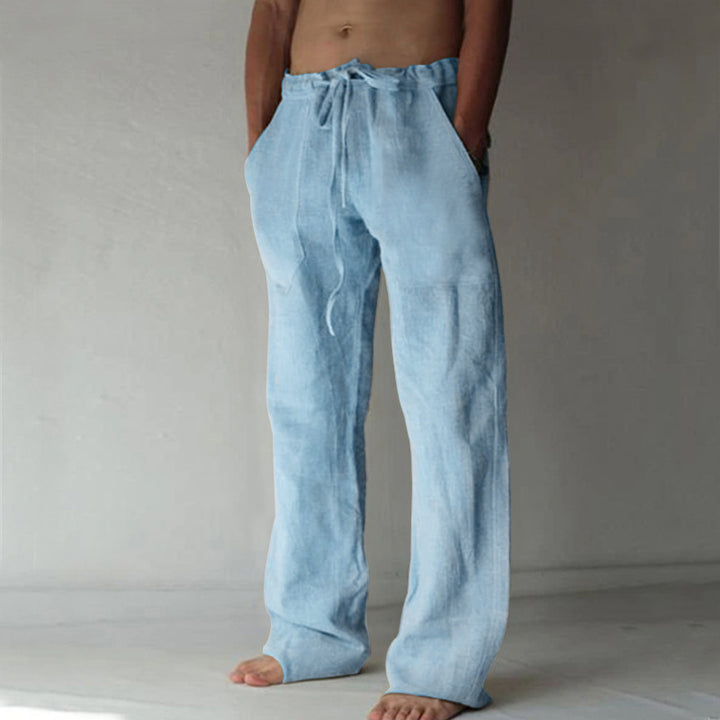 Casual linen trousers for men with elastic waistband Chic und Stil