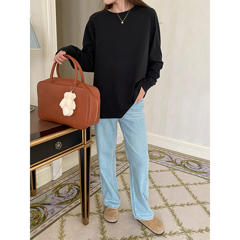 Ladies Casual Long Sleeve Shirt with High-Quality Cotton Blend Chic & Stil