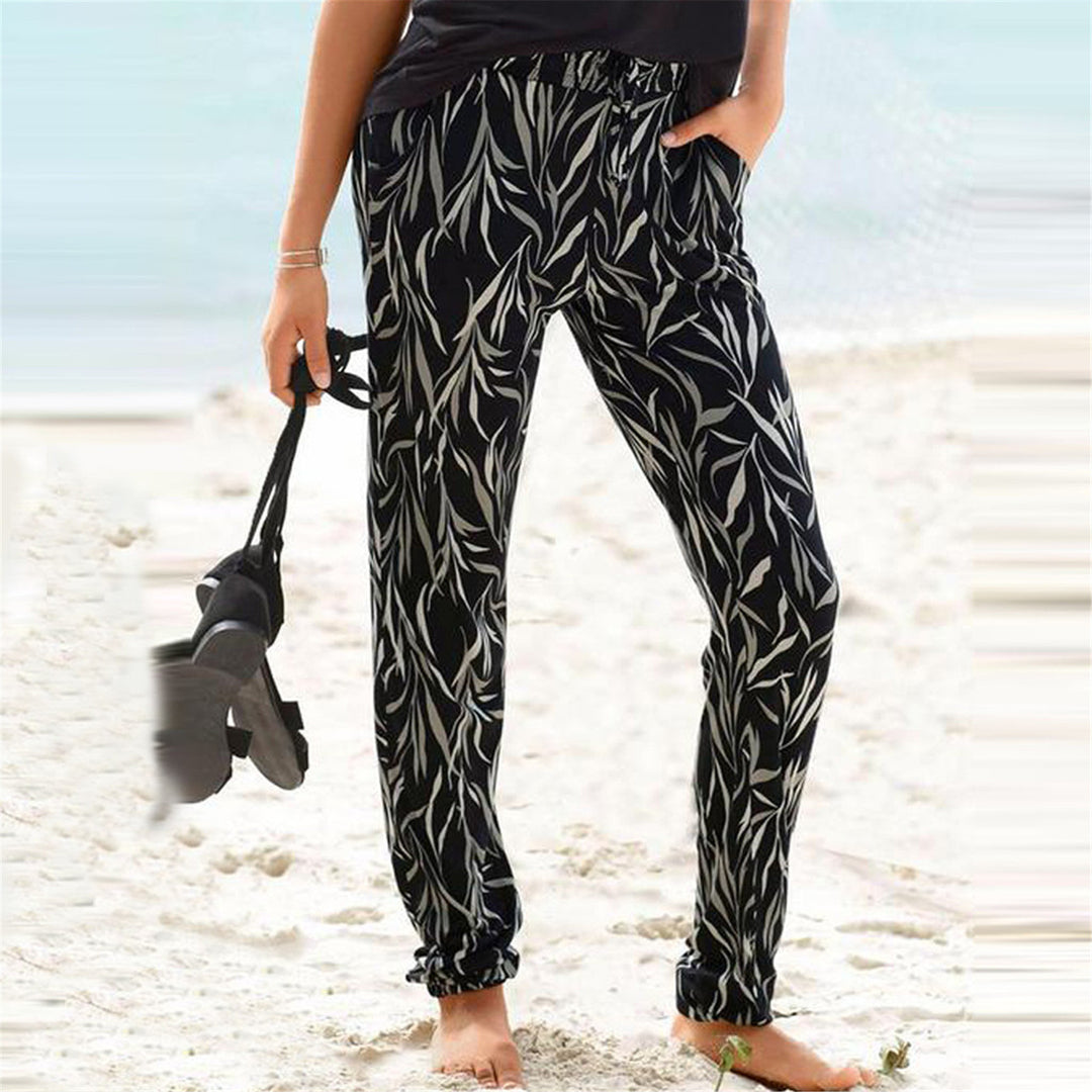 Women Chic Floral Pattern Lounge Pants Lune London