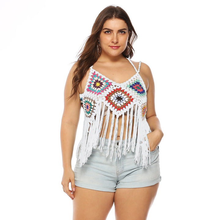 Women’s Chic and Stylish Fringed Crochet Beach Tunic