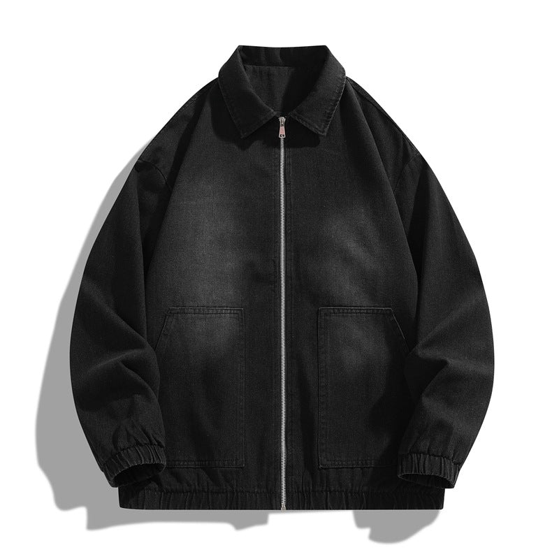 Casual denim jacket for men with elastic cuffs and practical pockets Lune London