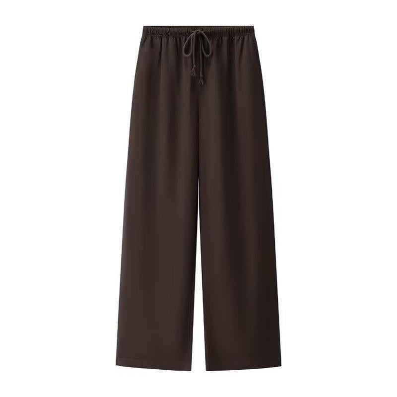 Leisure pants for women with a wide cut and comfortable elastic waistband Lune London