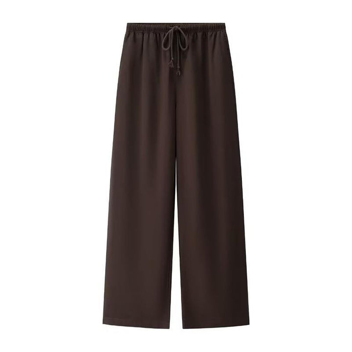 Leisure pants for women with a wide cut and comfortable elastic waistband Lune London