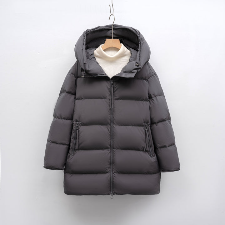 Ladies winter coat in oversized style with hood Lune London