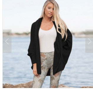 Ladies Large knit cardigan with a relaxed fit and voluminous sleeves Lune London