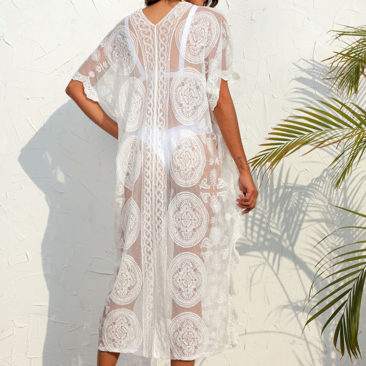 Ladies Elegant Embroidered Pareo Chic Dress and Style