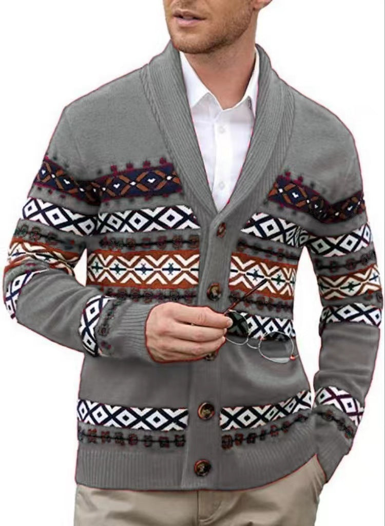 Men's knit jacket with creative pattern Lune London
