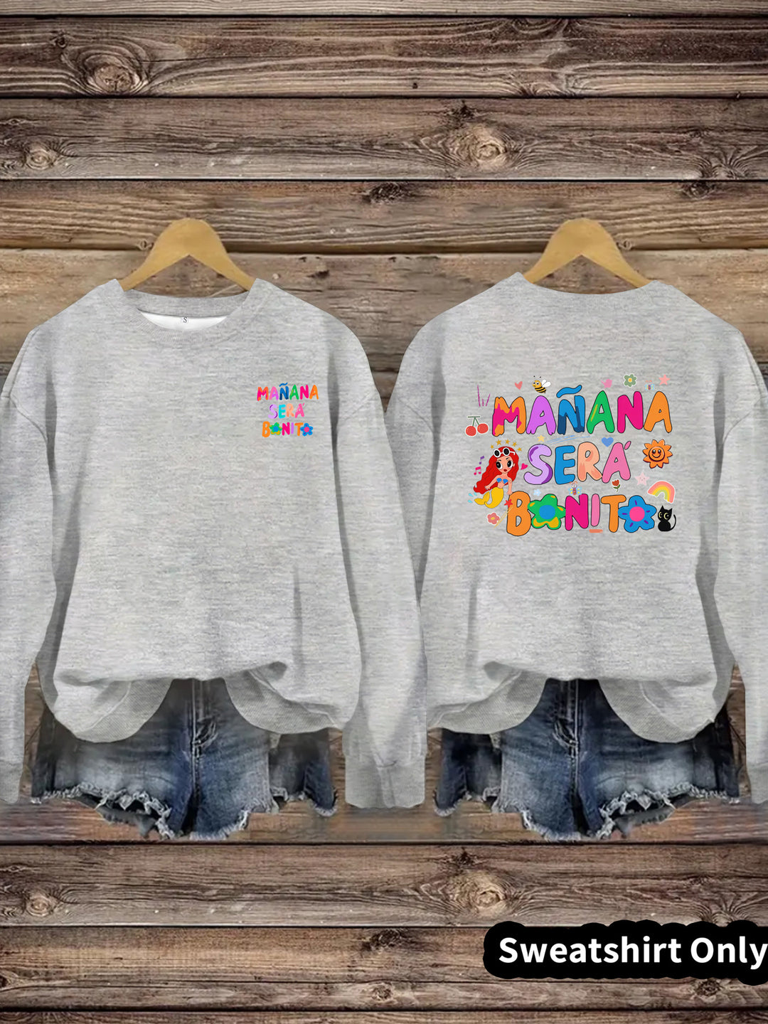 Sweat-shirt pour femmes avec imprimé coloré ludique et coupe décontractée Chic & Stil