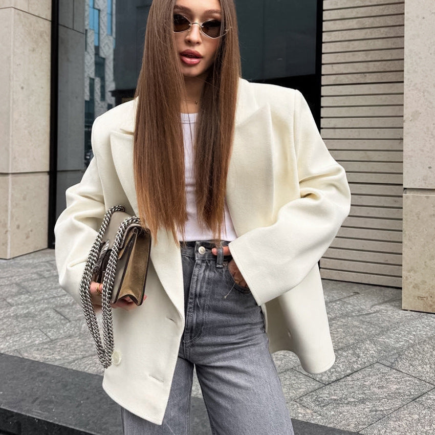 Oversized blazer jacket for women in high-quality material Lune London
