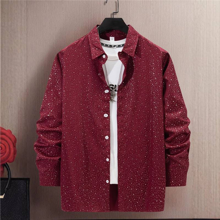 Casual cotton shirt for men with a modern polka dot pattern Lune London