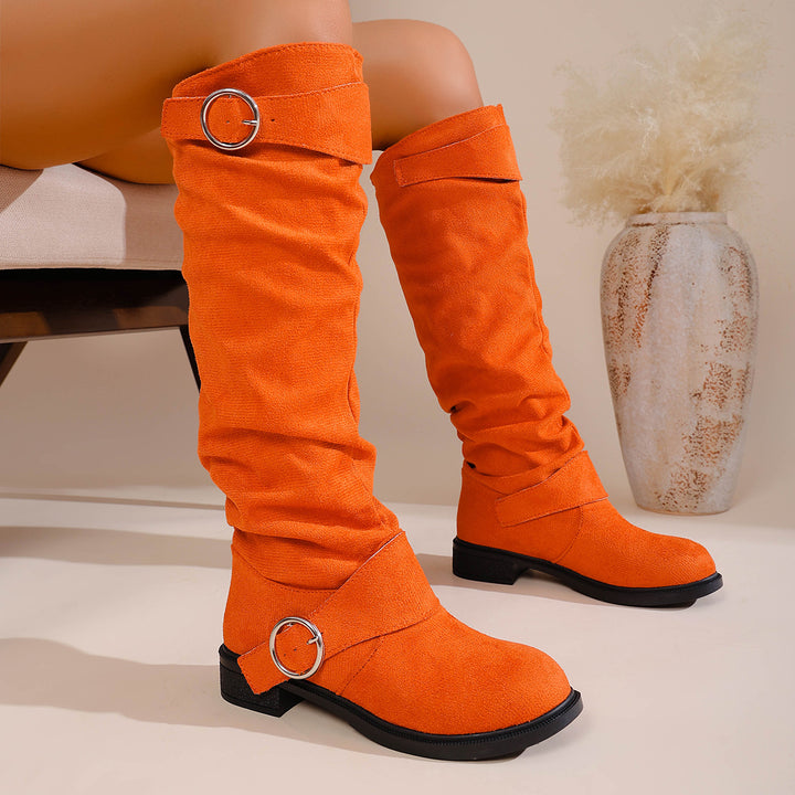 Elegant over-the-knee boots for ladies in soft and elastic material Lune London