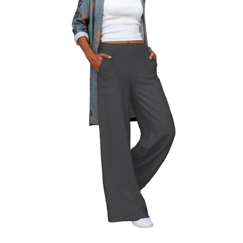 Loose summer pants for women with elastic waist and practical pockets Lune London